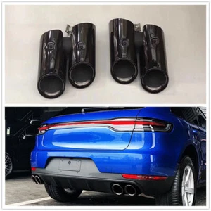 1Pair Stainless Steel Rear Exhaust Muffler Pipe For 19-24 Porsche Macan 2.0T - Picture 1 of 5