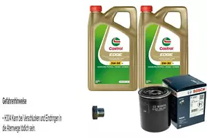 BOSCH Ölfilter 10 L Castrol EDGE 5W-30 M für Nissan Pick-up 2.5 TD 4WD - Bild 1 von 5