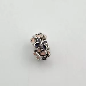 Pandora 797870ENMX 925 ALE Sterling Silver Butterfly Arrangement Spacer Charm - Picture 1 of 7
