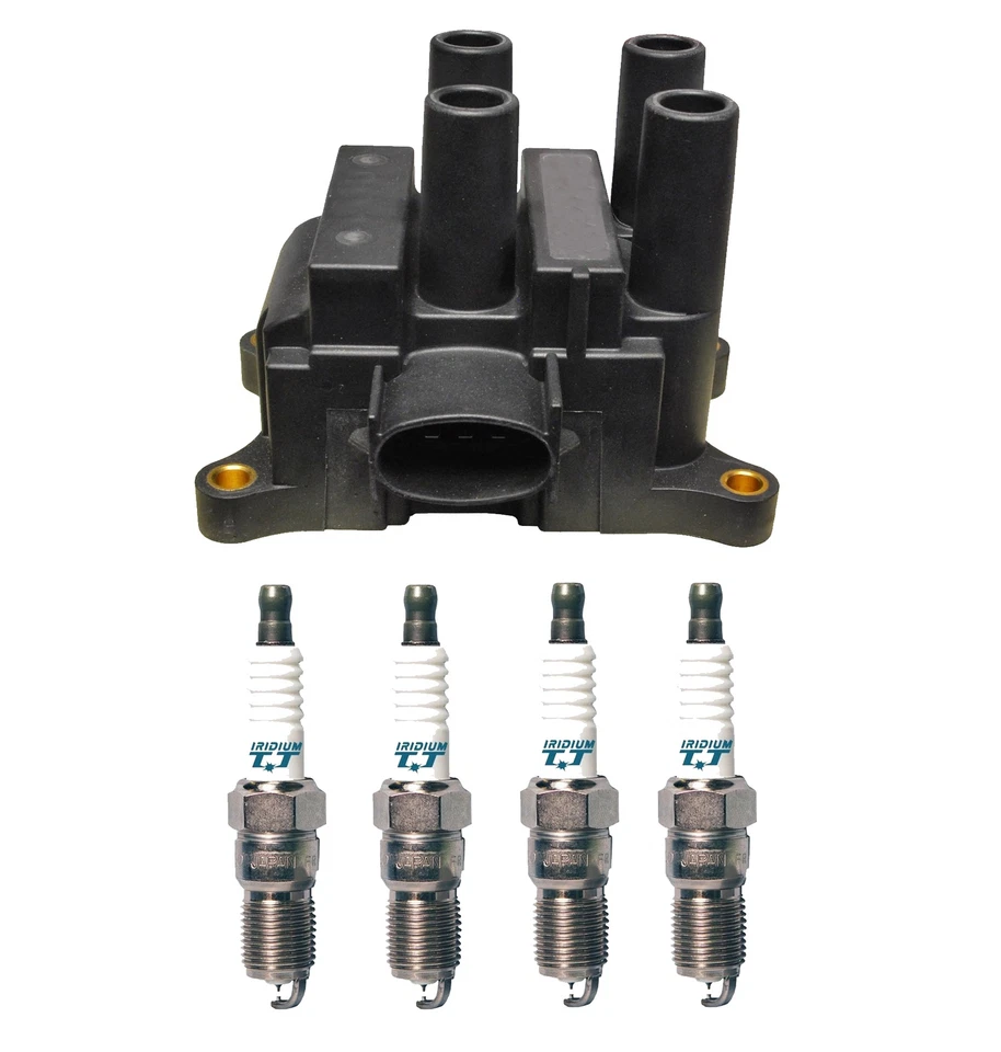 Kit de bobina de encendido Denso y 4 enchufes de iridio TT 0,04 para Ford Focus 2,0 L4 SOHC Foto 1 de 1