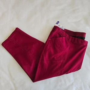Catherines Übergröße 4XWP bequeme Taille 24,5 Zoll Schrittlänge rote Hose Taschen neu mit Etikett - Bild 1 von 14