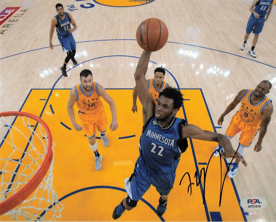 Andrew Wiggins Signed 8x10 PSA Minnesota Timberwolves - Image 1 of 1
