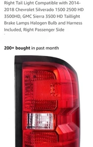 2014-2018 Chevrolet Silverado Tail Light Right Passenge Side - Bild 1 von 7
