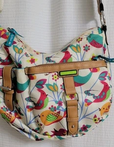 Lily Bloom bunte Vögel Umhängetasche Handtasche mehrere Taschen Reise (L) - Bild 1 von 10