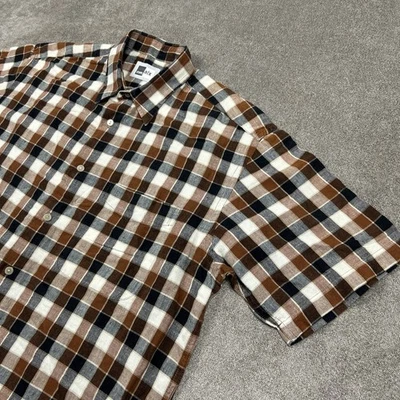 Vtg Armani Exchange Studio A|X Shirt Mens Large Linen Blend Button Up Casual Y2K - Image 1 of 4