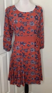 Anthropologie besticktes Blumenkleid abnehmbarer Gürtel Größe Small - Bild 1 von 14