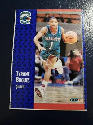 Tyrone Muggsy Bogues Charlotte Hornets 1991 Fleer Wheaties #5 RARO raro Foto 1 de 2