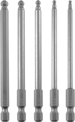 Ball End Hex Head Metric Allen Wrench Screwdriver Bit Set 5PCS 2.5Mm 3Mm 4Mm 5M - Image 1 of 4