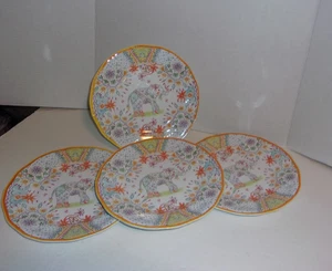 4 Rustico 100% Melamine Flowers / Elephant 9 7/8" Plates - Picture 1 of 4