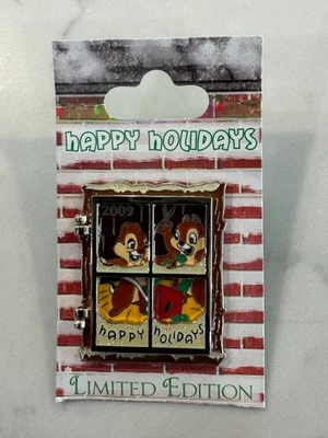 DLR - Chip and Dale - Frosted Windows - Hinged Pin - LE 2000 - On Original Card - Image 1 of 3
