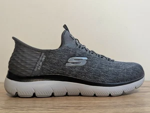 Skechers Women Summits Glowing Iris Slip On Bungee Laces Sz 10 Gray Mesh - Picture 1 of 15