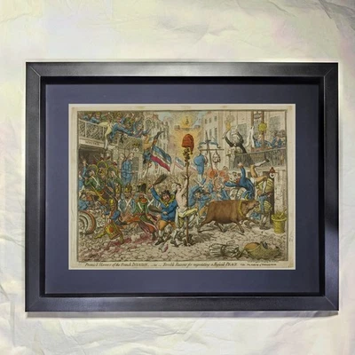 James Gillray "Horrores famosos de la invasión francesa" Arte enmarcado personalizado Foto 1 de 3