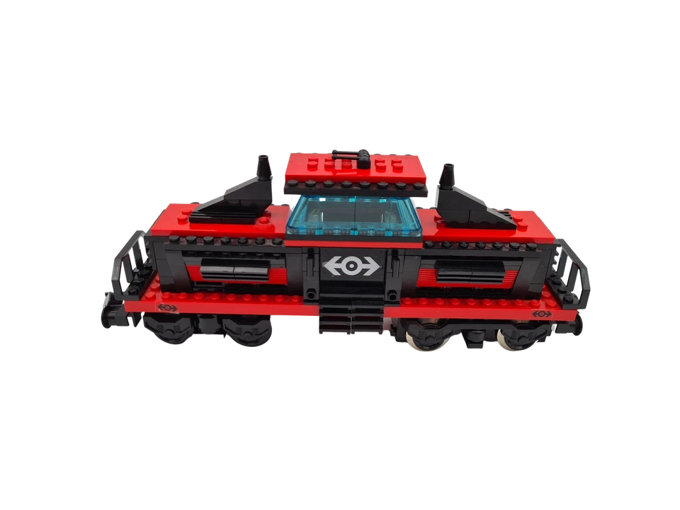 Lego® train 9V chemin de fer voie ferrée 4565 locomotive de fret rouge avec mote - Photo 1/1