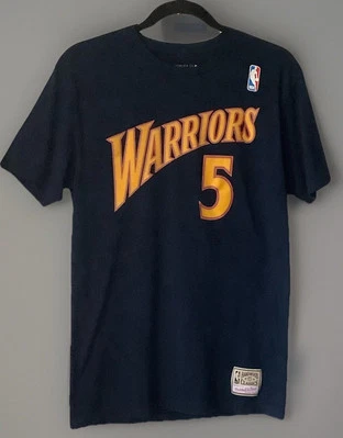 Camisa masculina NBA Bsktbll Mitchell & Ness Golden State Warriors Baron Davis #5 tamanho M - Imagem 1 de 4
