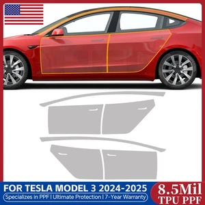 For Tesla Model 3 Highland 2024-UP Doors Precut Paint Protection Film PPF TPU - Picture 1 of 18