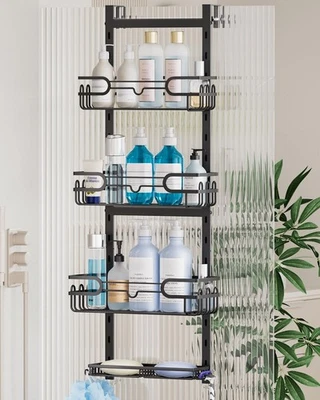 Over The Door Shower Caddy - 4 Tier Adjustable Hanging Shower Organizer Shelf... - Image 1 of 4
