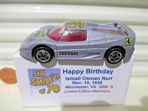 Matchbox 2006 Limited Edition ISMAIL NURI SILBER FERRARI F50 neuwertig in neuwertiger Box - Bild 1 von 4