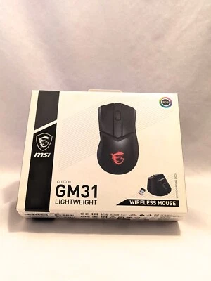 MSI CLUTCH GM31 LIGHTWEIGHT WIRELESS Gaming Mouse | 73g | 12000 DPI | 110hr Batt - Image 1 of 4