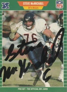 STEVE MCMICHAEL CHICAGO BEARS SIGNED 1989 PRO SET CARD #45 - Picture 1 of 1
