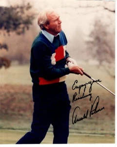 Foto firmada por Arnold Palmer 8x10 PGA GOLF con holograma certificado de autenticidad gran contenido - Imagen 1 de 2