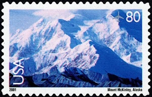 Mt MOUNT MCKINLEY Briefmarke: Denali National Park and Preserve, Fairbanks, AK Alaska - Bild 1 von 2