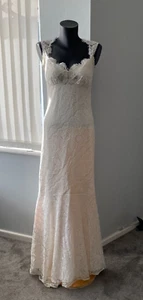 Wedding Dress Size 8 Colour Ivory Designer Claire Pettibone Romantique Wyoming - Picture 1 of 23