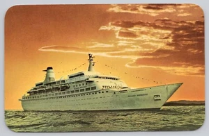 Princess Cruises Island Princess First Class Cruise Ship Chrome Postcard - Imagen 1 de 2