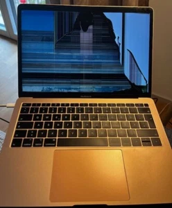 Apple Macbook Air 13 Zoll, Retina, Gold, Bildschirm kaputt, 2018 - Bild 1 von 4
