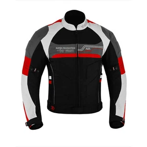 Mens Motorbike Motorcycle Jacket Cordura Textile CE Armours Waterproof Biker - Picture 1 of 11