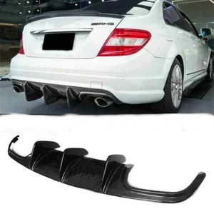 Real Carbon Fiber Rear Bumper Diffuser Lip For Mercedes Benz W204 C63 08-11 09 A - Picture 1 of 8