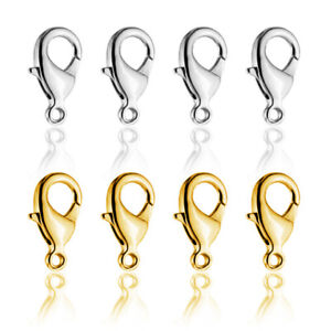 Hot selling 100pcs/lot Stainless Steel Lobster Clasps 18K Gold Plated Findings 