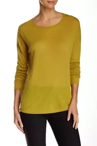 VINCE Superwash Womens Wool Blend Hi-Low Sweater Pullover in Chartreuse Size XL - Picture 1 of 2