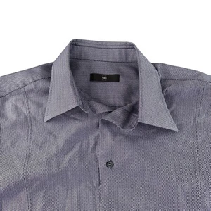 Camisa Z Zegna Para Hombres XL Púrpura Pata de Gallo Puños Franceses Ciudad Ermenegildo Zegna - Imagen 1 de 11