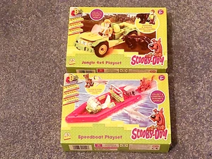 Scooby Doo Speedboat And Jungle 4x4 Play Sets New - Picture 1 of 6