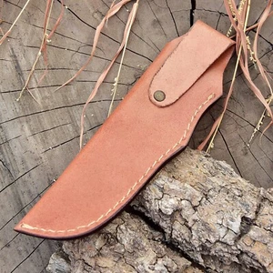 Handmade Cowhide Fixed Blade Leather Knife Sheath Straight Case Scabbard Knives - Picture 1 of 5