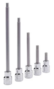 Genius Tools 1/2" Dr. 3/8" Hex Bit Socket, 190mmL - 412+3724 - Picture 1 of 1