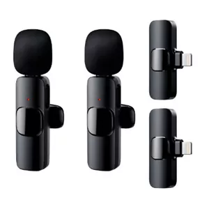 2 Pack Wireless Lavalier Microphones For Android iPhone Video Recording TikTok - Picture 1 of 14