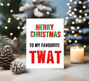 Divertida tarjeta de Navidad muy grosera mejor amigo hermano hermana BC239 - Imagen 1 de 3