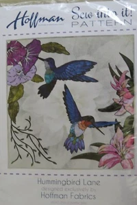Hummingbird Lane - fusible applique uses Dream Big panel as background - 42"x42" - Picture 1 of 3