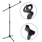 Adjustable Microphone Stand Boom Arm Holder & Mic Clip Stage Studio party Tripod