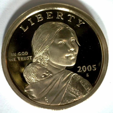 2005 S SACAGAWEA Golden Dollar Native American PROOF Coin US Mint MADE IN USA Cover