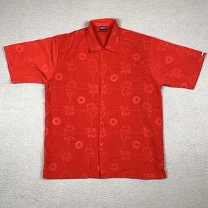 Southpole Hemd Herren XL Oversized Rot Kurzarm Knopfleiste Hip Hop Streetwear - Bild 1 von 14
