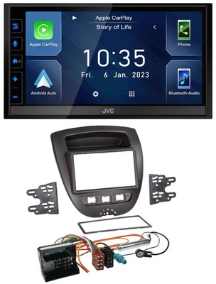 JVC DAB Bluetooth MP3 USB 2DIN Autoradio für Citroen C1 Peugeot 107 Toyota Aygo - Bild 1 von 4