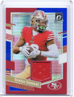 2023 Donruss Optic Deebo Samuel Threads Jersey Blue Hyper #DT-DS 49ers - Image 1 of 2