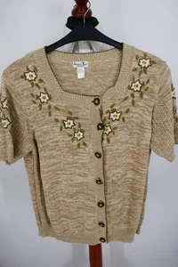 Laura Kent Damen Trachten Weste Gr.40 42 Baumwolle Ramie Creme Top Zustand - Bild 1 von 8