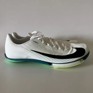 Nike Mens 14 Maxfly 2 Track & Field Sprinting Spikes White/Spruce FD8395-102 NEW - Picture 1 of 8
