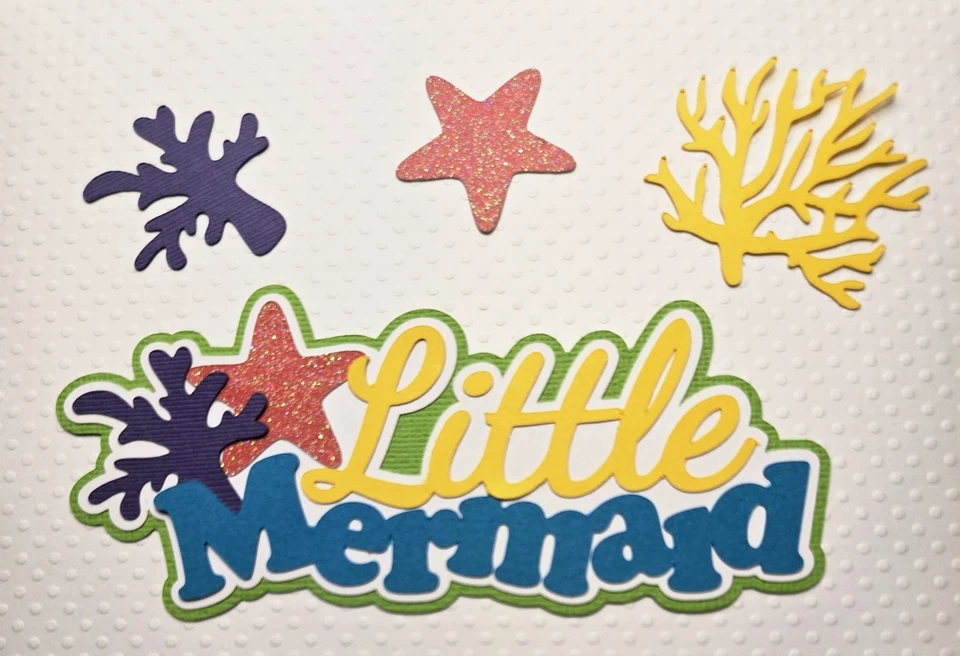 Juego de título Little Mermaid. Álbum de recortes, piezas de papel para hacer tarjetas Foto 1 de 1