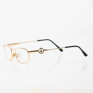 PERSOL x MOSCHINO MM504 Occhiali Montatura Dorata Insegna Pace Made in Italy - Foto 1 di 6