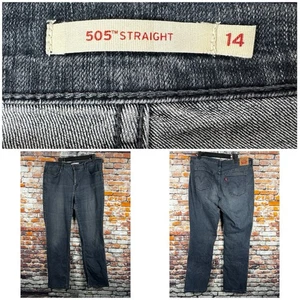 Jeans rectos para mujer Levi's 505 azul denim talla 14 32"x32" - Imagen 1 de 12