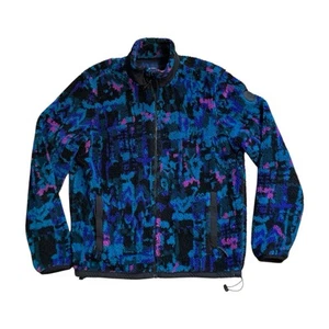 American Eagle Mens Sherpa Jacket Blue Pink Full Zip Size M - Picture 1 of 10
